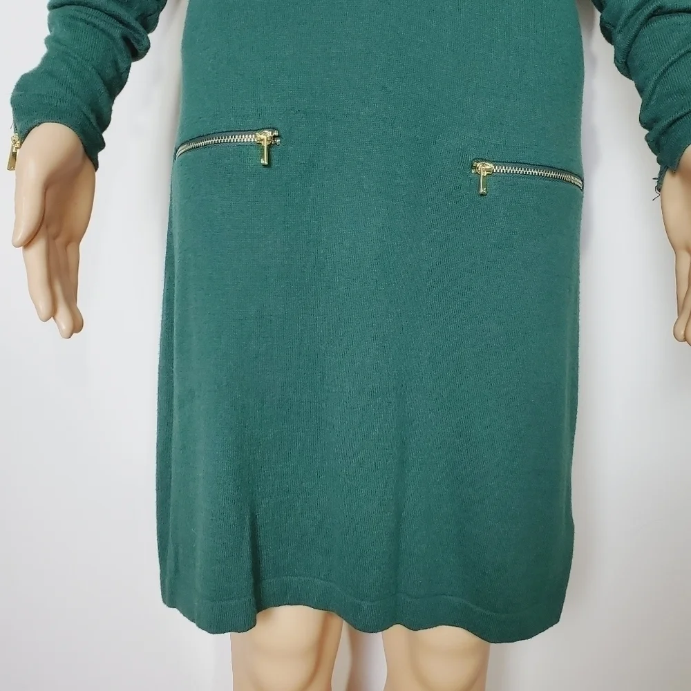 Michael kors long sleeve Zipper details dress